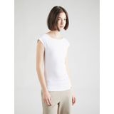 Marc Cain - Basic Shirt - Wit - Dames - Met Wijde Halslijn