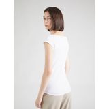 Marc Cain - Basic Shirt - Wit - Dames - Met Wijde Halslijn