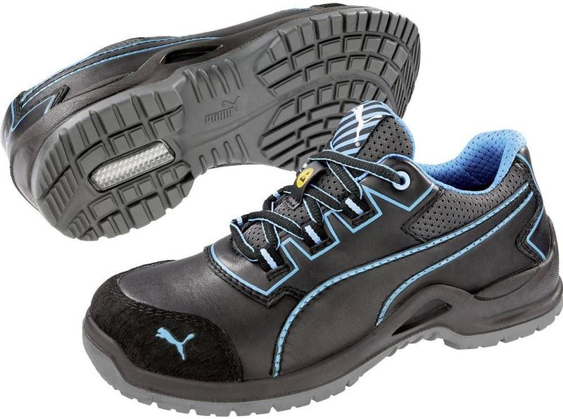 Puma - Niobe WNS Low - Werkschoen - Blauw - Runderleer - S3 ESD