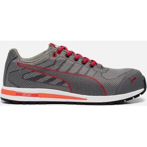 Puma Safety Xelerate Knit Laag S1P 643070 - Grijs/Rood - 40