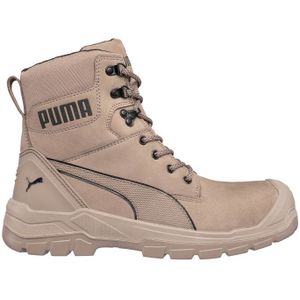 Puma - Conquest S3 Werkschoen - Hoog - Steen - Nubuck-leer