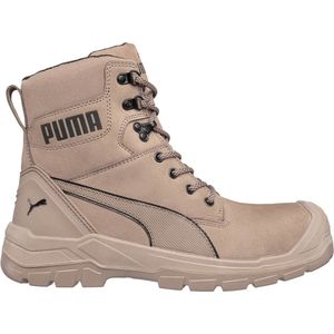 Puma - Conquest S3 Werkschoen - Hoog - Steen - Nubuck-leer