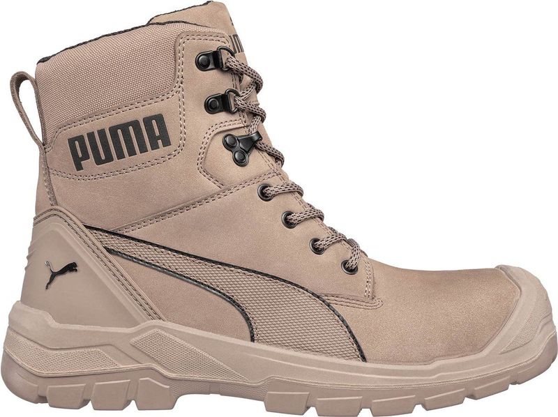 Puma - Conquest S3 Werkschoen - Hoog - Steen - Nubuck-leer