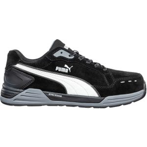 PUMA Safety AIRTWIST Low werkschoen, veiligheidsschoen, S3 ESD HRO SRC, glasvezel kap, penetratiebescherming, antislip, hittebestendig, metaalvrij, voor heren, zwart, 41 EU