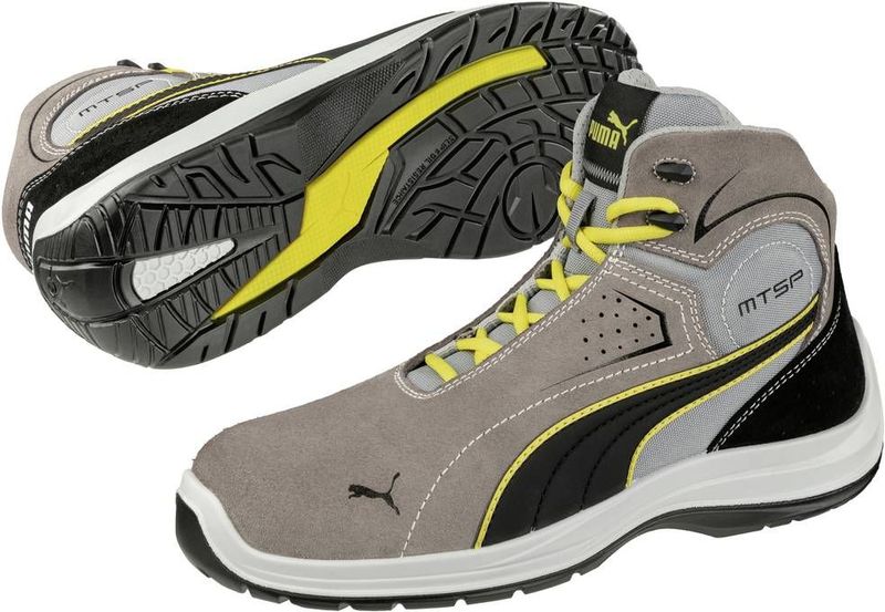 Puma - Touring S3 Werkschoen - Steen - Hydrofoob Veloursleer - Ademend Voeringmateriaal