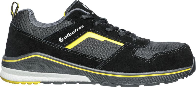 647600 Sicherheitsschuh court black low S3 esd hro src schwarz/gelb,47 - Albatros