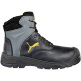 Puma - Borneo S3 Veiligheidsschoenen - Halfhoog - Zwart - Rubber - Hittebestendig