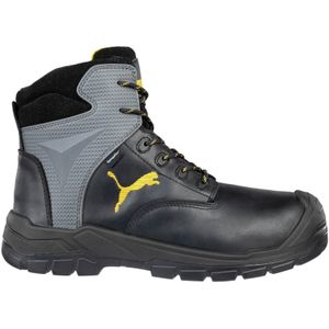 Puma - Borneo S3 Veiligheidsschoenen - Halfhoog - Zwart - Rubber - Hittebestendig