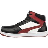 Puma - Frontcourt - Werkschoen - Zwart/Wit/Rood - Ademend - Veiligheidsklasse S3L