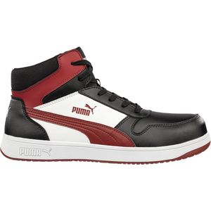 Puma - Frontcourt - Werkschoen - Zwart/Wit/Rood - Ademend - Veiligheidsklasse S3L