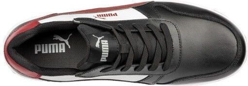 Puma - Frontcourt - Werkschoenen - Zwart/Wit/Rood - Textiel