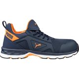Puma - Chase Low S1PS ESD FO HRO SR Werkschoen - Blauw/Oranje - Impulse Foam®