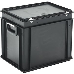 Kunststof ESD-koffer, inhoud 30 l, uitwendige afmeting: l x b x h = 400 x 300 x 338 mm, vanaf 10 st.