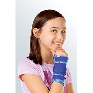 medi Kidz Manumed polsbandage voor kinderen, maat II, links, blauw