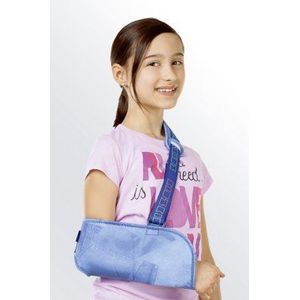 medi Kidz armsling voor kinderen voor schouderverzorging en fixatie, blauw, maat I, orthese, schouderimmobilisatie