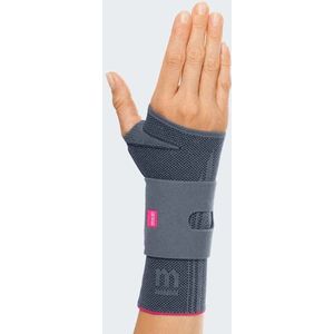 Medi - Manumed Active Polsbrace - Silver - Kant: Rechts, Maat (polsomtrek): Maat 1: 13 - 15 cm