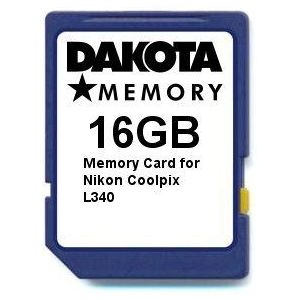 DSP Memory 16GB geheugenkaart voor Nikon Coolpix L340