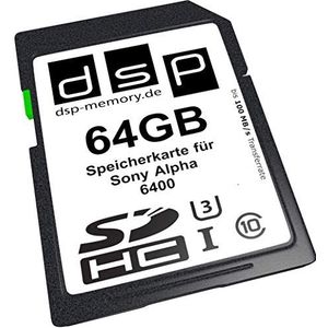 DSP Memory 64 GB Ultra High Speed geheugenkaart voor Sony Alpha 6400 digitale camera
