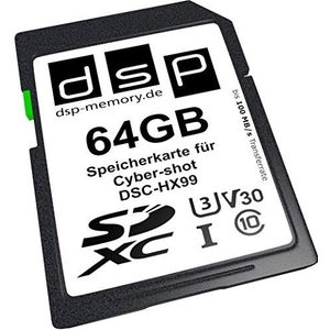 DSP Memory 64GB Professional V30 geheugenkaart voor Cyber-Shot DSC-HX99 digitale camera