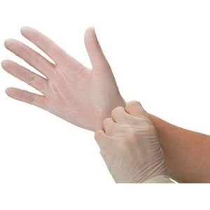 Vinyl Wegwerp Handschoenen ongepoederd transparant 100 stuks maat Large