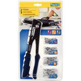 Rapid - RP10 - Blindklinknageltang Set - 100 Blindklinknagels - Voor Aluminium Klinknagels