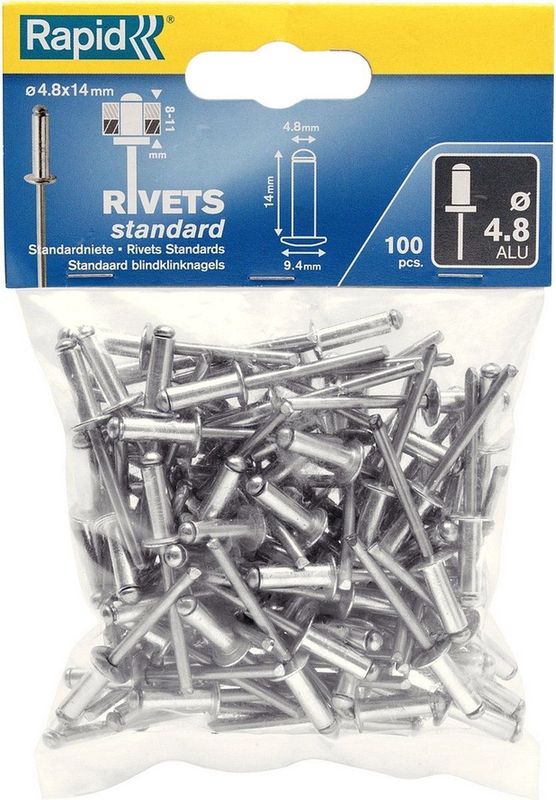Rapid - Blindklinknagels - Aluminium - Ø 4,8mm - 100 St.