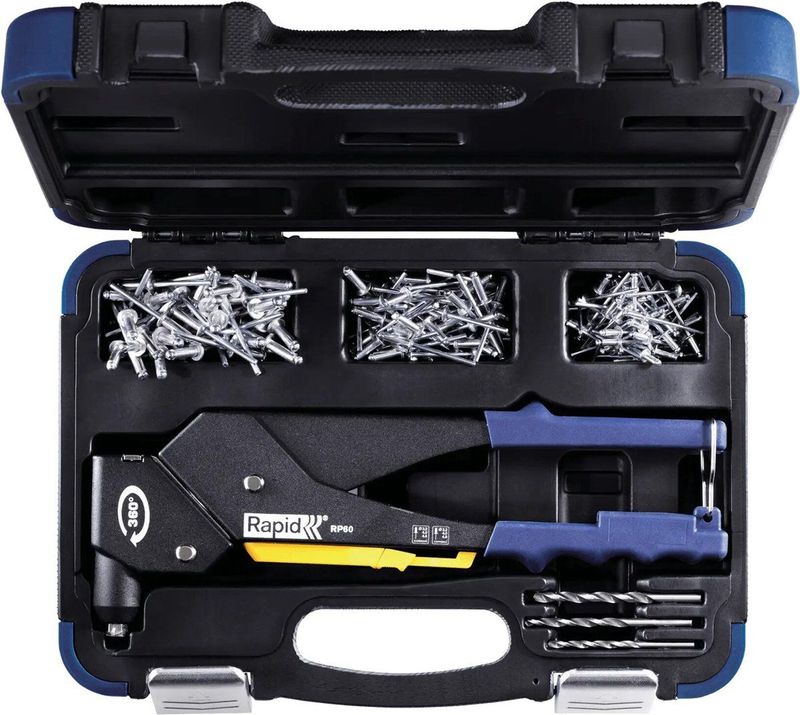 Rapid - RP60 Multi - Blindklinktang - Inclusief Set met 150 Blindklinknagels en 3 Boren