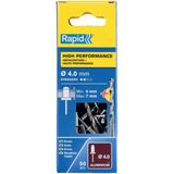 Rapid - Blindklinknagels - Aluminium - Ø4 x 10 mm - 50 Stuks
