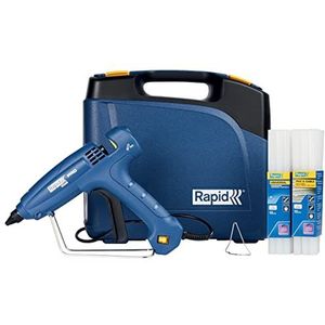 Rapid Heetlijmpistool EG320 met koffer en 24 lijmsticks, 12 mm professioneel lijmpistool voor montage en grote oppervlakken, 1.000 g/uur lijmtransport, 120 W