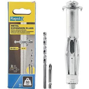 Rapid Hollewandpluggen | Ø13x65 | Voor 18-32 mm plaatdikte | 50kg draagkracht | 10 stuks in een doos - 5001554