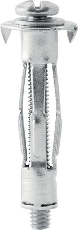 Rapid Hollewandplug voor enkele Gipsplaten (3-13mm), Draaggewicht 25 kg, 50 stuks Metalen Hollewandpluggen met Schroef