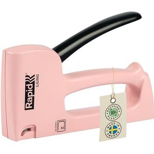 Rapid Handtacker R53 - Gerecycled Kunststof - Mat Roze - Lichtgewicht - Ergonomisch Ontwerp