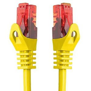 BIGtec 0,15 m LAN-kabel Netwerkkabel Patchkabel High Speed Ethernet Geel Compatibel Met Cat 5/6/7/8 Switch Router Modem Patchpannel Access Point Patchvelden