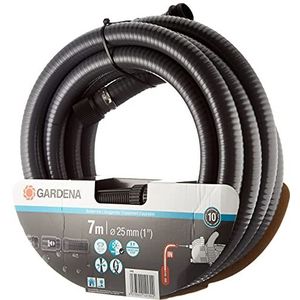 GARDENA 01418-20 aanzuigslang: Robuuste aanzuigslang voor aansluiting op de tuinpomp, met zuigfilter en terugslagventiel, diameter 25 mm (1418-20), 7m