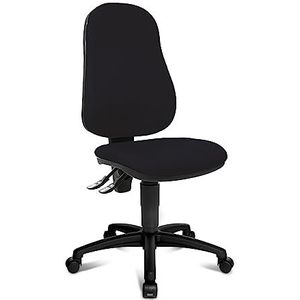 Topstar Point 60 Bureaustoel, draaistoel, stof, 44 x 45 x 113 cm, zwart