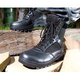 Veterboots - Tactical - Zwart - Imitatieleer, Textiel