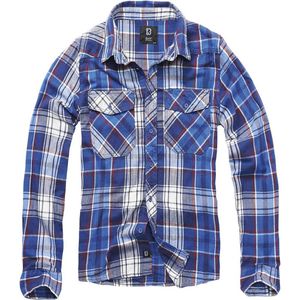 Brandit Check Shirt Navy Flanel Overhemd Heren