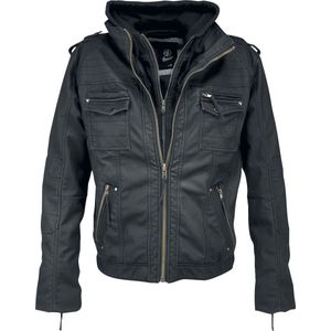 Brandit Black Rock Heren Kunstlederen jas - zwart - S