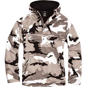 Brandit Fleece Windbreaker jacket Wit/Grijs