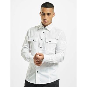 Brandit Heren Slim Shirt 4005 Herenhemd, Wit