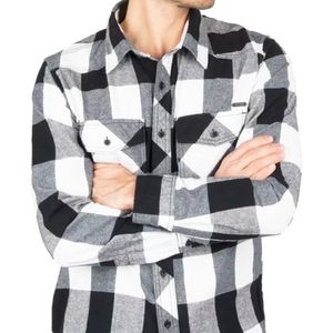 Brandit - Checkshirt - Flanellen Overhemd - Zwart-Wit - 100% Katoen