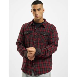 Brandit - Duncan - Longsleeve - Rood/Grijs - 100% Katoen