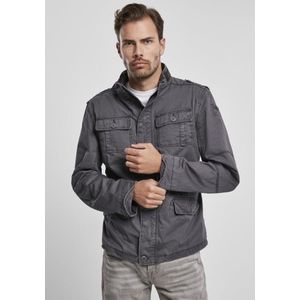 Brandit - Britannia - Jas - Zwart - 4 Zakken, Klittenbandsluiting, Gewicht 950 Gram