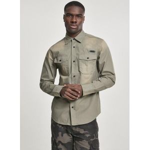 Brandit - Hardee - Denim Shirt - Olijfgroen/Grijs - Heren