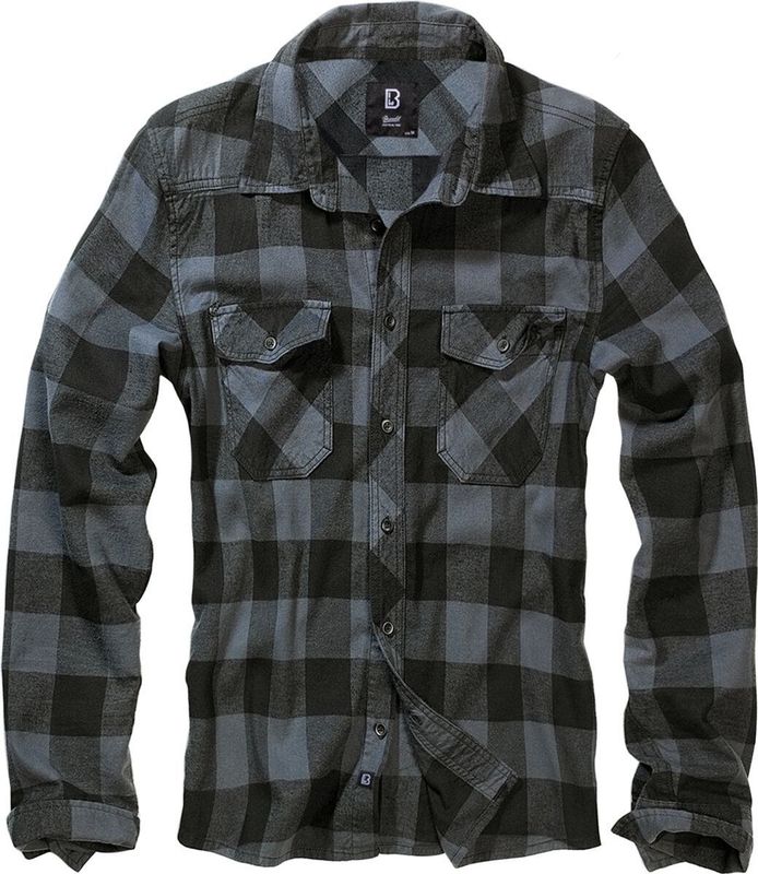 Brandit - Check Shirt - Overhemd - Blauw - Katoen
