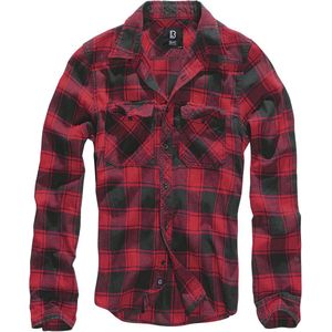 Brandit - Flanellen Overhemd - Checkshirt - Rood-Zwart
