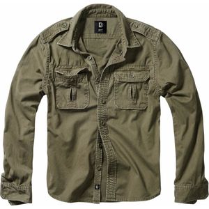 Brandit Vintage Shirt Longsleeve Olive Overhemd Heren