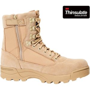 Brandit Tactical Boots Zipper, paar schoenen voor heren, Beige, 41 EU