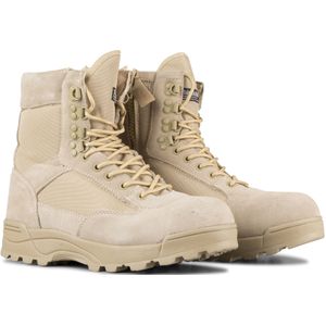 Brandit Tactical Boots Zipper Uniformschoen voor heren, bruin, 47 EU
