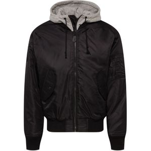 Brandit MA1 Sweathood Bomberjack zwart-grijs - Nylon - Basics, Rockabilly
